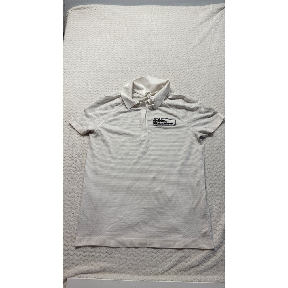 Lululemon F1 Miami Grand Prix Swiftly Tech Short Sleeve Polo White Silver 10